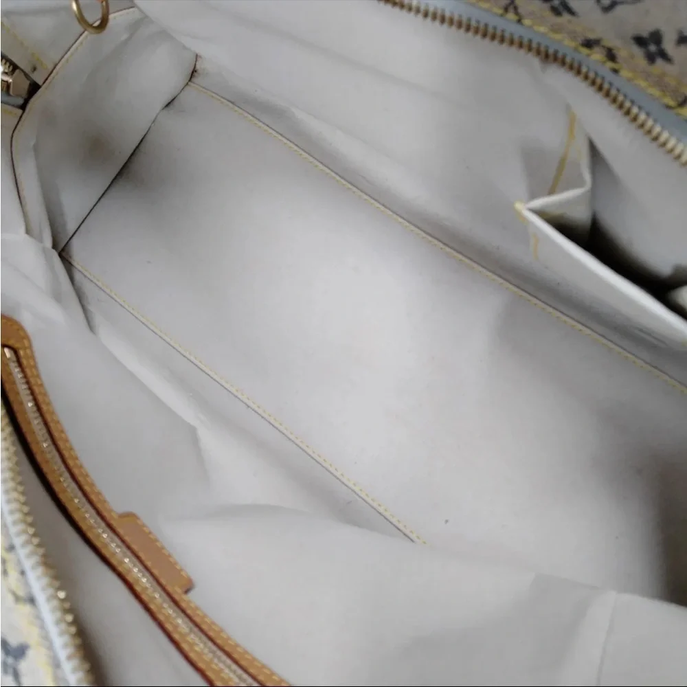 Louis Vuitton Navy x Grey Monogram Mini Lin Marie Dome Boston Bag